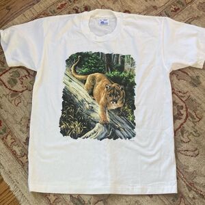 Vintage 1990’s Single Stitch Human-i-Tee Humanities Animal Short Sleeve Made USA